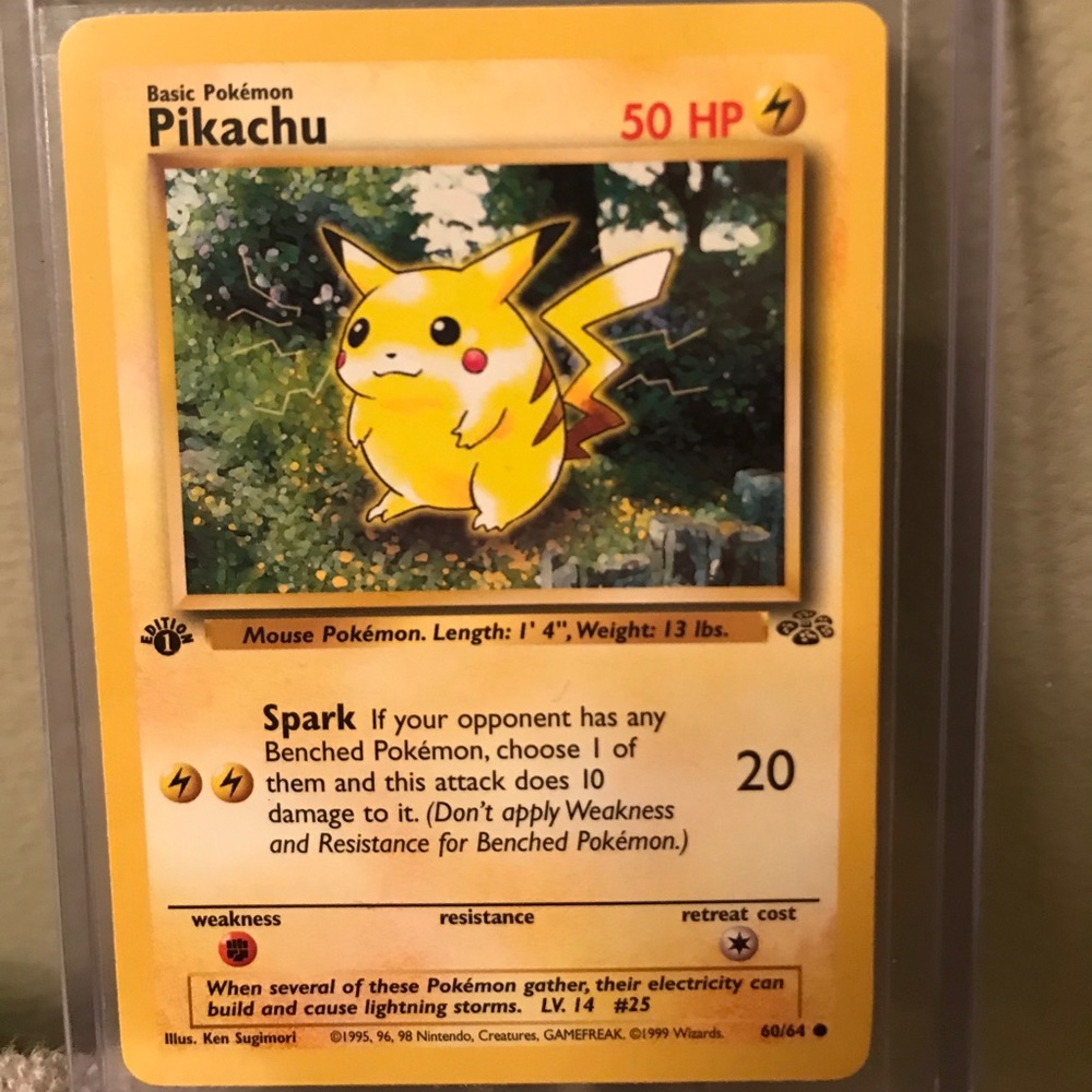 ‼️1st edition 1999‼️ jungle Pikachu 60/64